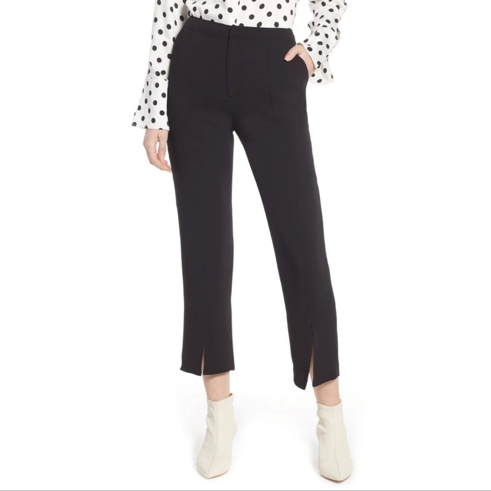 Something Navy Slit Hem Crop Pants